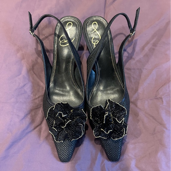 Sam Edelman Bianka Slingback Pump - Beaded Floral - Worn Once - Picture 2 of 4